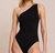 Delfina One Shoulder One Piece Swimsuit - Black