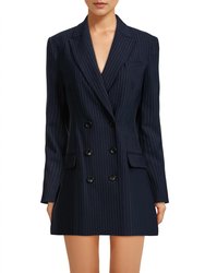 Edie Dress Blazer - Pinstripe Tuxedo