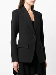 Edie Single-Breasted Jacket Blazer - Black
