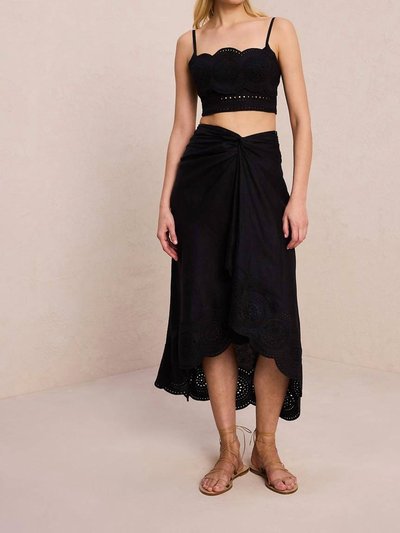ALC Heather Linen Eyelet Skirt In Black product