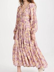 Iman Maxi Dress - Canary/Iris Multi Floral