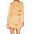 Jamie Side Ruched Long Sleeve Mini Dress - Tawny Gold