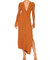 Lance Ribbed Polo Collar Midi Dress - Cognac