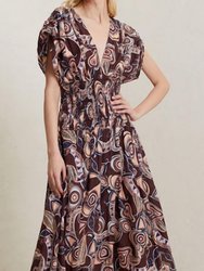 Lucia Dress - Bitter Chocolate Multi