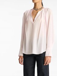 Nomad Silk Top In Calcite