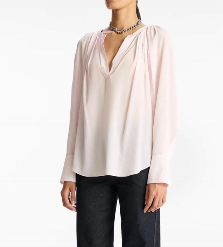 Nomad Silk Top In Calcite