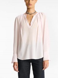 Nomad Silk Top In Calcite - Calcite