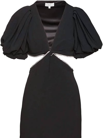 ALC Women Hazel Shimmer Puff Sleeve Cut Out Mini Sheath Dress Black product