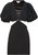 Women Hazel Shimmer Puff Sleeve Cut Out Mini Sheath Dress Black - Black