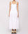 Women Lily Lace Up Cut Out Tiered Maxi Dress - White