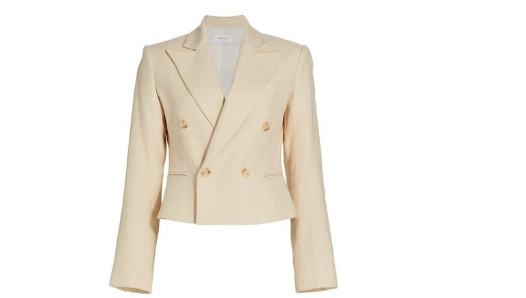 Women River Jacket Barely Linen Double-Breasted Blazer