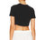 Women Wren Tee Black Short Sleeve Crew Neck Cotton Cropped Top