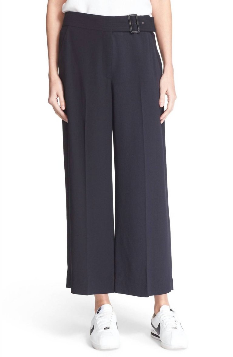 Women'S Emily Gaucho Mid-Rise Belted Pants - Navy