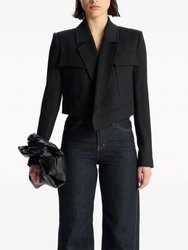 Women's Solid Reeve Cropped Blazer - Black