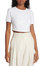 Women's Wren White Short Sleeve Crop T-Shirt Top - White