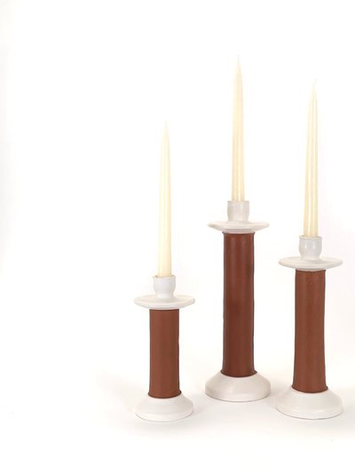 Alcantara-Frederic Leather-Wrapped Candle Holder product