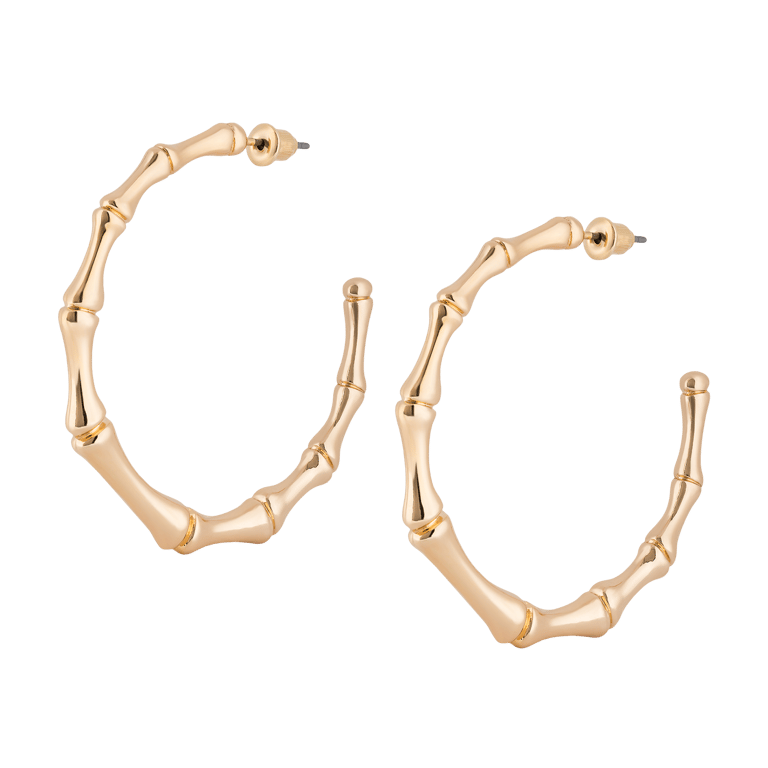 ariadne. Bamboo Open Hoop Earrings - Gold