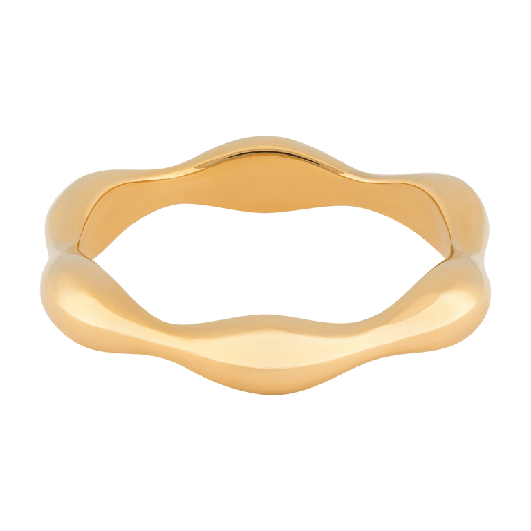 Ariadne. Bamboo Stackable Ring - Gold