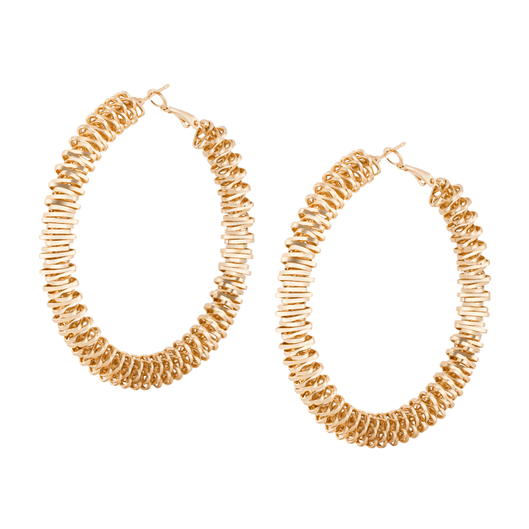 Circinus. Oversized Hoop Earrings - Gold