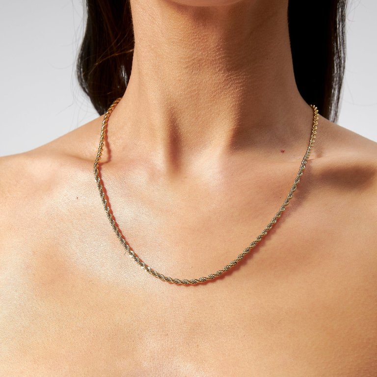 Clotho. Thin Rope Necklace