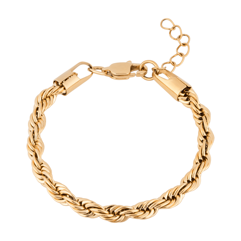 Clotho. Twist Rope Bracelet - Gold