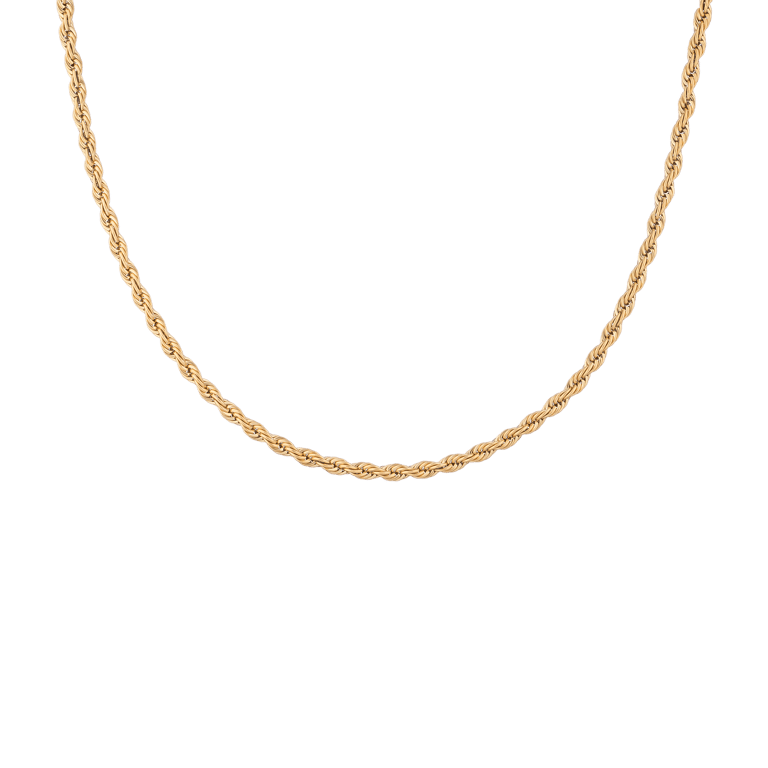 Clotho. Twist Rope Choker - Gold