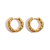 Delphine. Hammered Lava Earrings - Gold