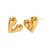 Eros. Heart Studs - Gold