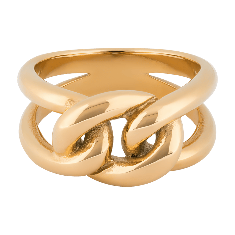 Maia. Thick Twist Ring - Gold