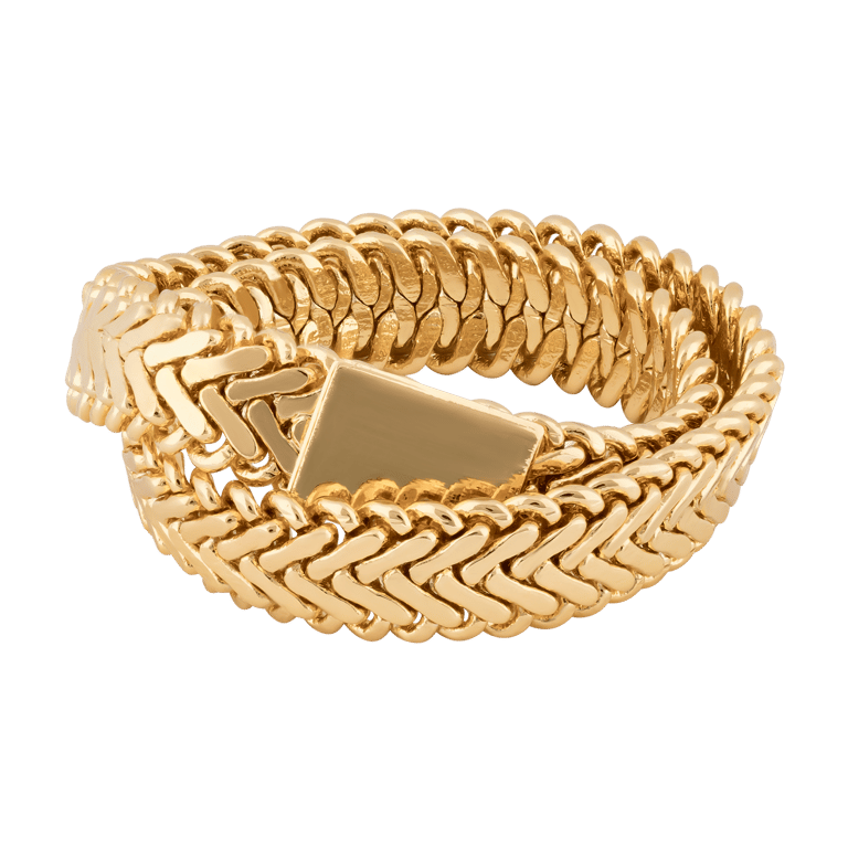 Mystica. Wrap Herringbone Ring - Gold