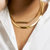 Serpens. Herringbone Snake Necklace - Gold