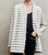 Faux Fur Cardigan Coat With Knit Back In 1101 - 1101