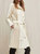 Ivory Twill Coat In Ivory - Ivory