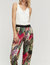 Printed Pant In Black - Black