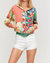 Zip Up Hoodie In Coral/Multi - Coral/Multi