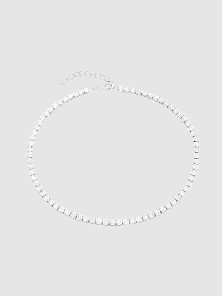 Tennis Anklet - Silver