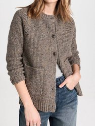 Chunky Rib Cardigan - Bark