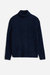 Fisherman Cable Turtleneck Sweater In Navy