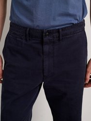 Men's Straight Leg Pants In Vintage Washed Chino In Dark Navy