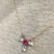 14 kt Gold Filled Fuchsia Rainbow Quartz Drop Gemstone Necklace