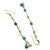 14 KT Gold Filled Wire Wrapped Long Turquoise Pearl Dangle Earrings