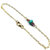 14K Gold Filled Pink and Turquoise Gemstone Dainty Bracelet