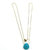 14kt Gold Filled Aqua Jade Wire Wrap Delicate Gemstone Drop Necklace