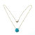 14kt Gold Filled Aqua Jade Wire Wrap Delicate Gemstone Drop Necklace