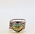 6 Stack Copper Multi Wrap Heart Crystal Bling Ring