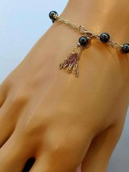 Adjustable 14 KT Gold Filled Hematite Gold Chain Tassel Bracelets