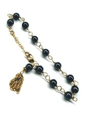 Adjustable 14 KT Gold Filled Hematite Gold Chain Tassel Bracelets