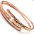 Adjustable Hammered Copper Overlap Bangle For Him or Her