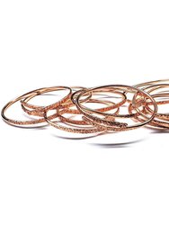 Adjustable Hammered Copper Overlap Bangle For Him or Her