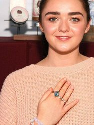 As Seen on Maisie Williams and Asia Monet Ray Silver Super Sparkly Crystal Bling Ring